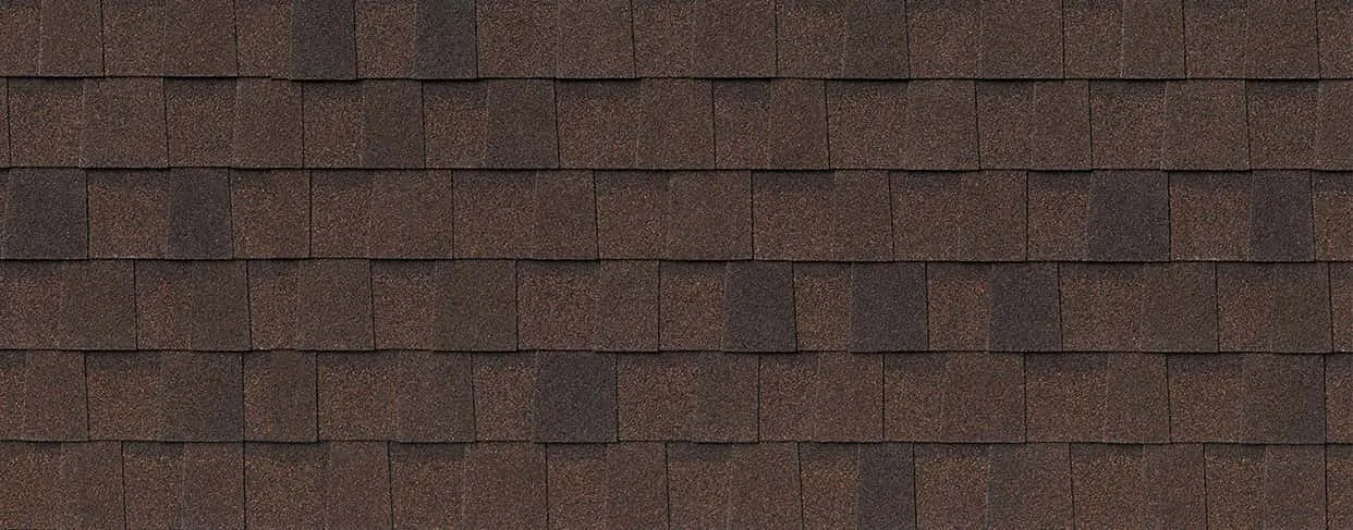 Atlas Roofing Pinnacle Pristine Burnt Hickory roof shingle swatch