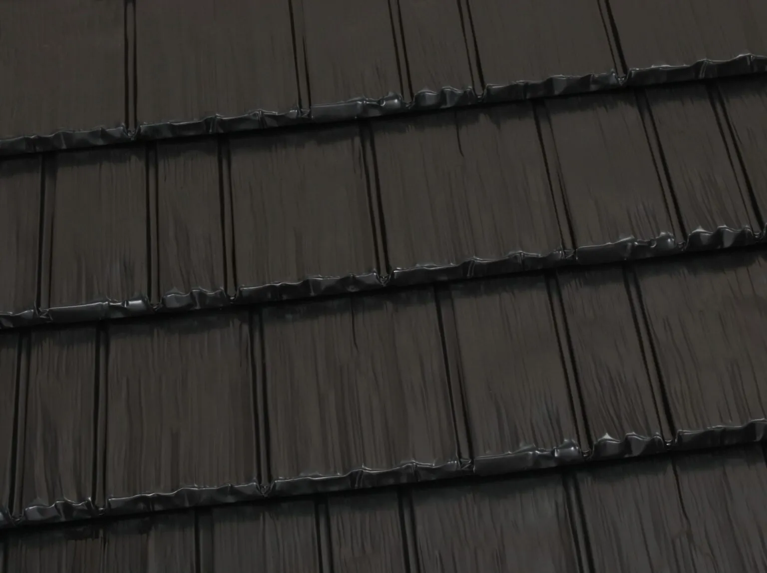 Classic Metal Roofing Systems Rustic Shingle Black roof shingle swatch