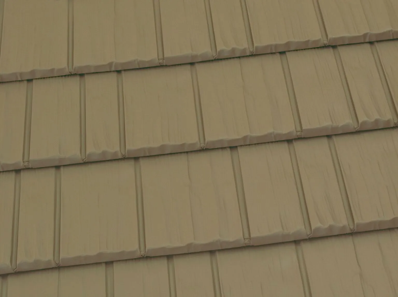 Classic Metal Roofing Systems Rustic Shingle Buckskin roof shingle swatch