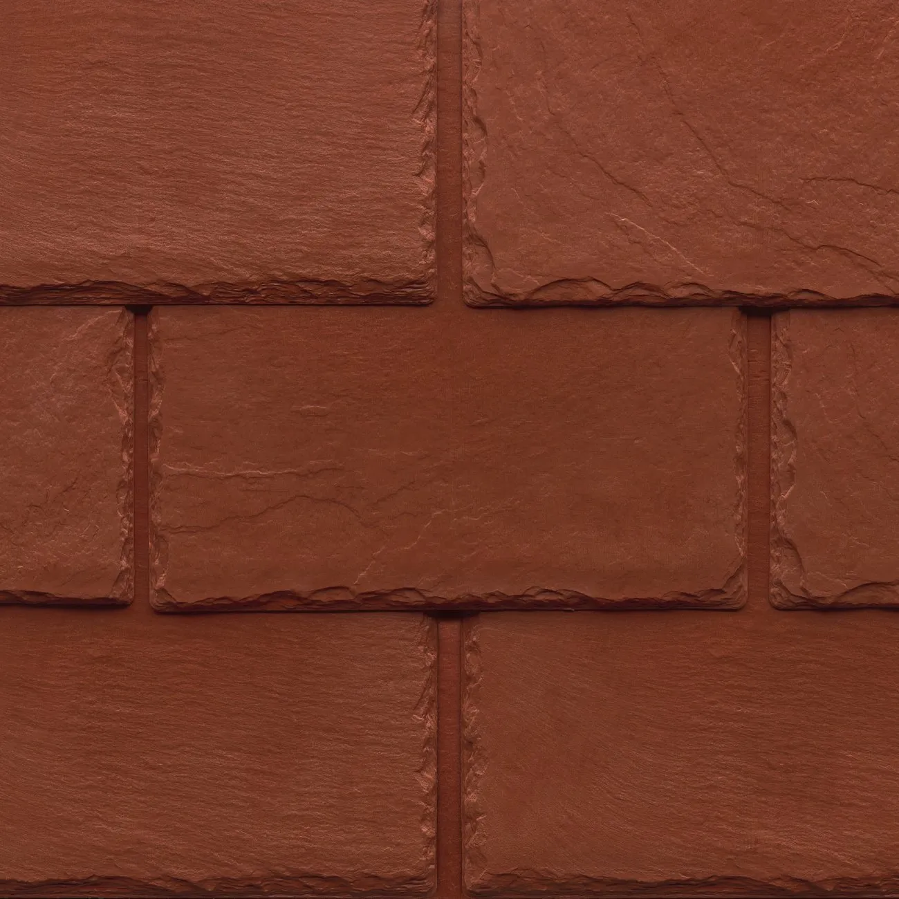 DaVinci Roofscapes Inspire Slate Brick Red roof shingle swatch