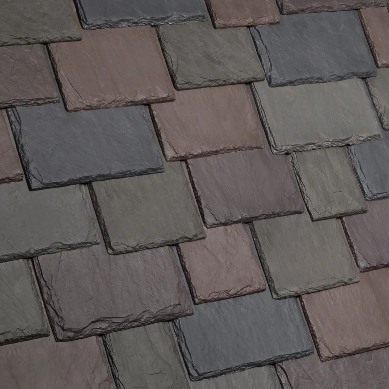 DaVinci Roofscapes Multi-Width Slate Aberdeen roof shingle swatch