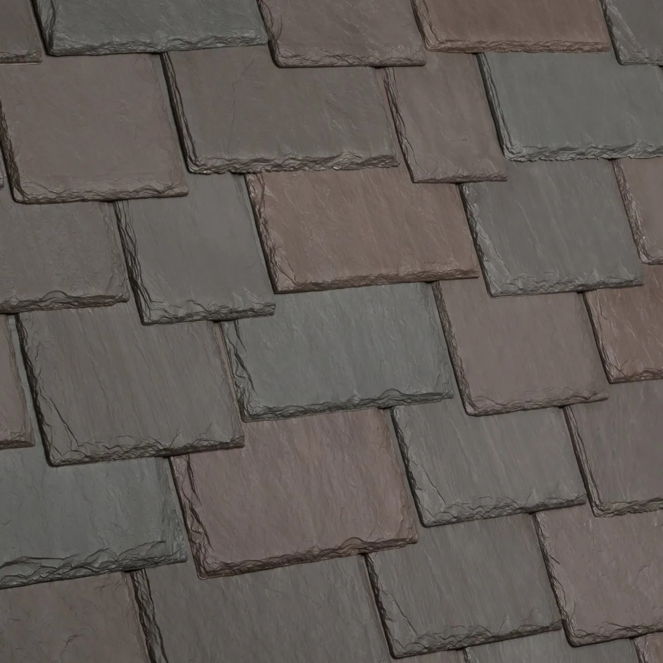 DaVinci Roofscapes Multi-Width Slate Brownstone roof shingle swatch