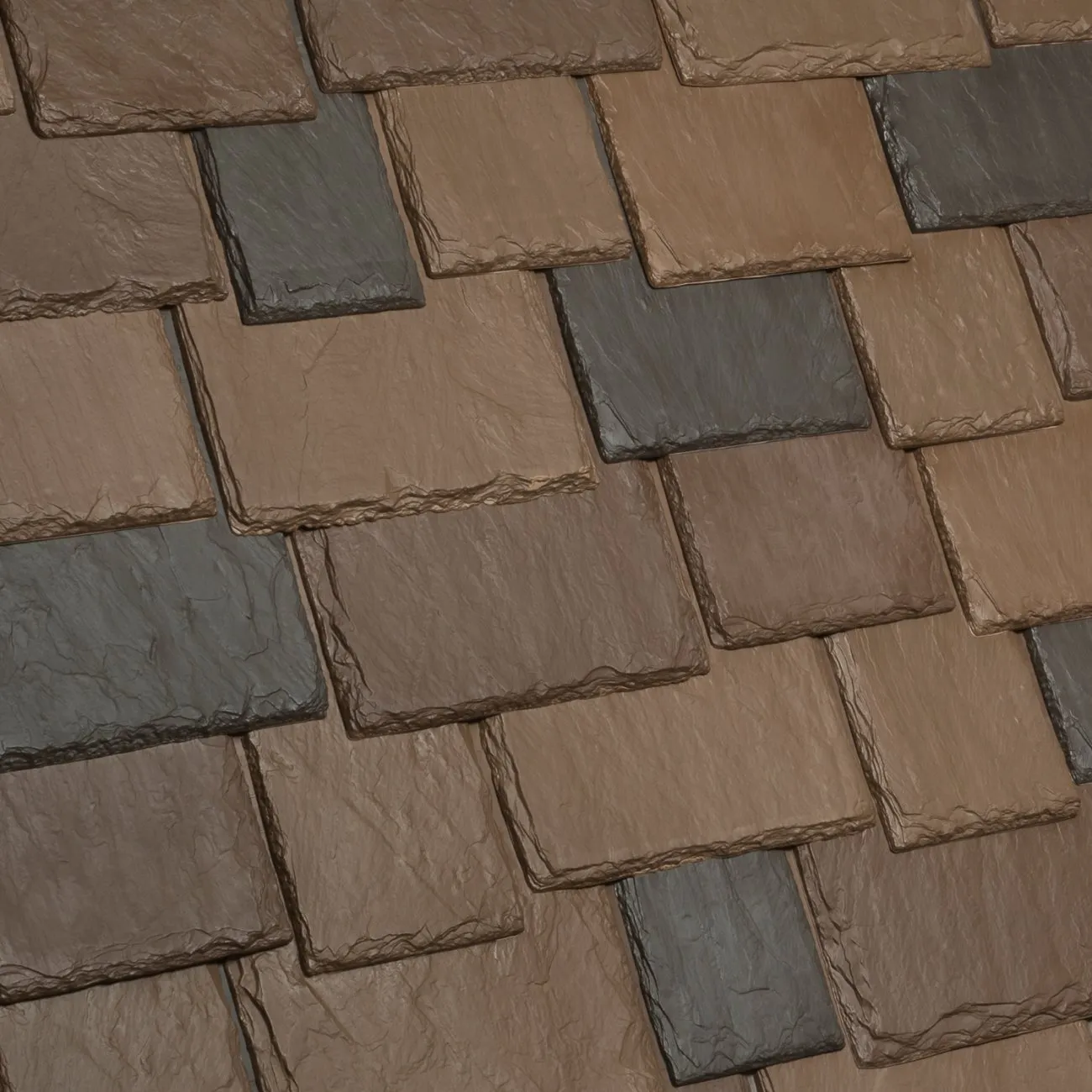 DaVinci Roofscapes Multi-Width Slate Canyon roof shingle swatch