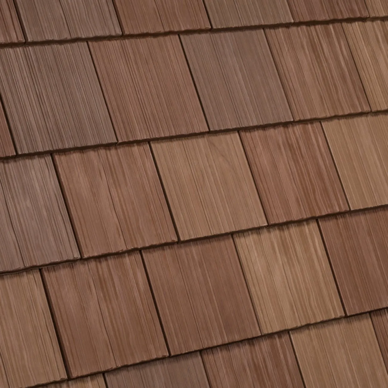 DaVinci Roofscapes Single-Width Shake Autumn roof shingle swatch