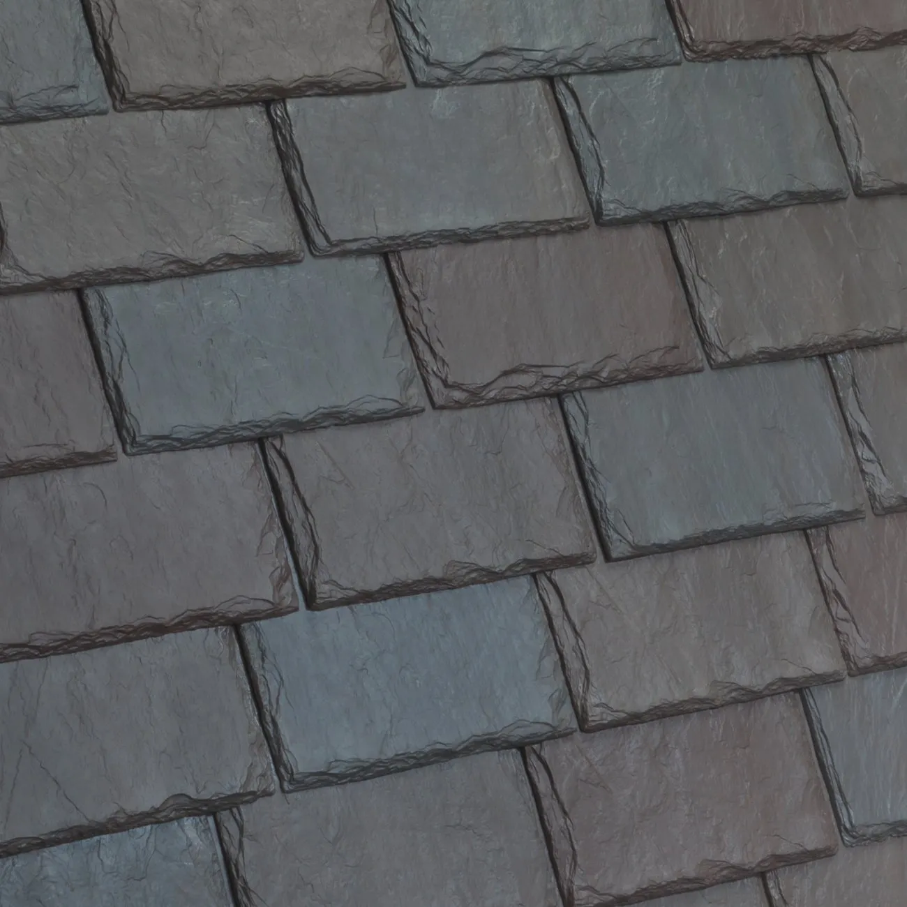 DaVinci Roofscapes Single-Width Slate Brownstone roof shingle swatch