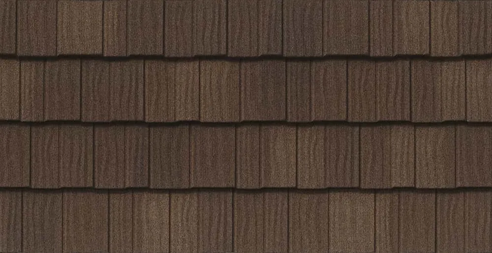 DECRA Shake XD Antique Chestnut roof shingle swatch