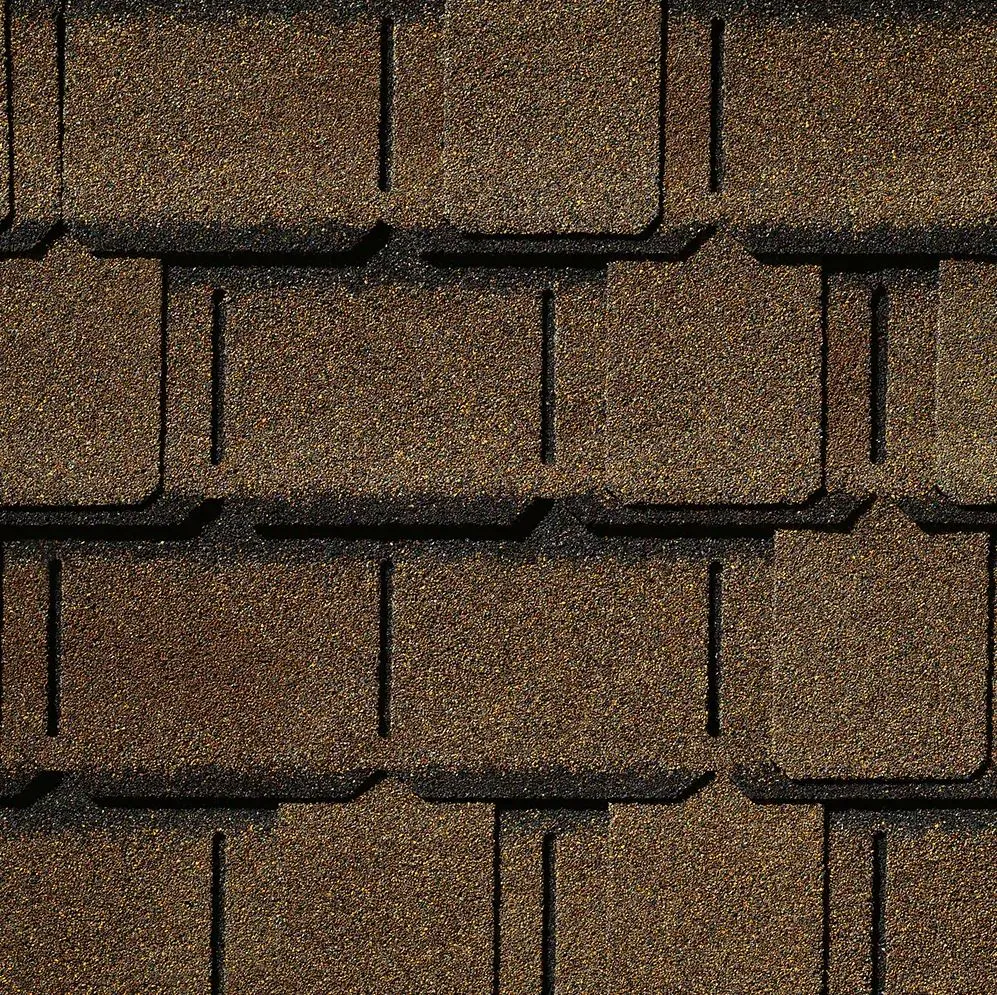 GAF Camelot® II Barkwood roof shingle swatch