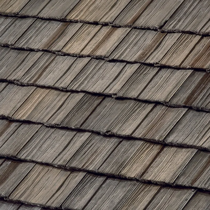 Newpoint Concrete Cedar Lite 600 Autumn Wood roof shingle swatch